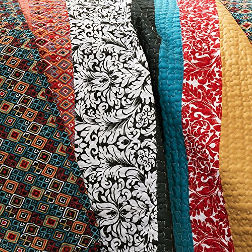 Lush Decor C21842P14-000 Boho Stripe Reversible Cotton Quilt 3-Piece Set thumb #8