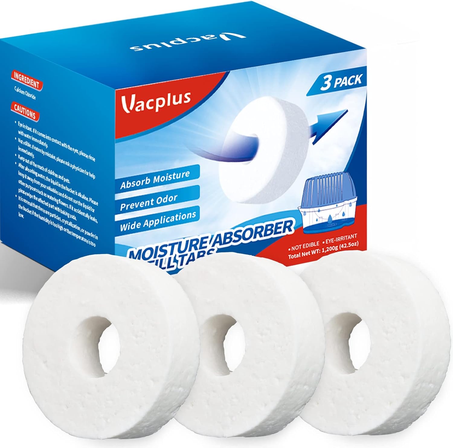 Amazon.com: Vacplus Refill Tabs for Moisture Absorbers - 16 OZ, 3 Pack ...