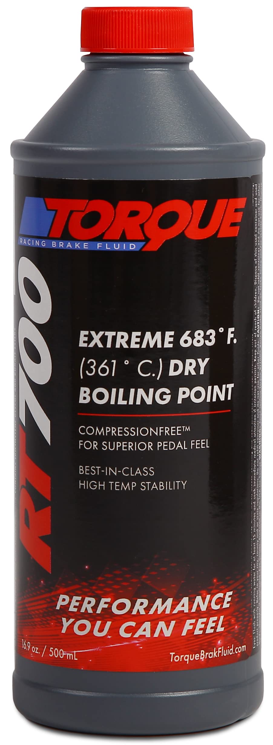 Torque RT700 High Performance Racing Brake Fluid, Single Bottle, 16.9 oz
