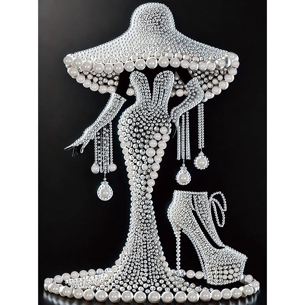 Diamond Art Painting Kits for Adults,5D Special Shape Diamond Painting Kits, Crystal Rhinestones Diamond and Crafts Adults for Home Decor(Lady) 11.81x15.75inch
