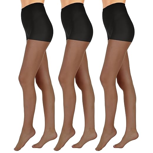L'eggs womens L'eggs Everyday Women's Nylon Control Top - Multiple Packs Available Pantyhose, Off Black 3-pack, Queen US