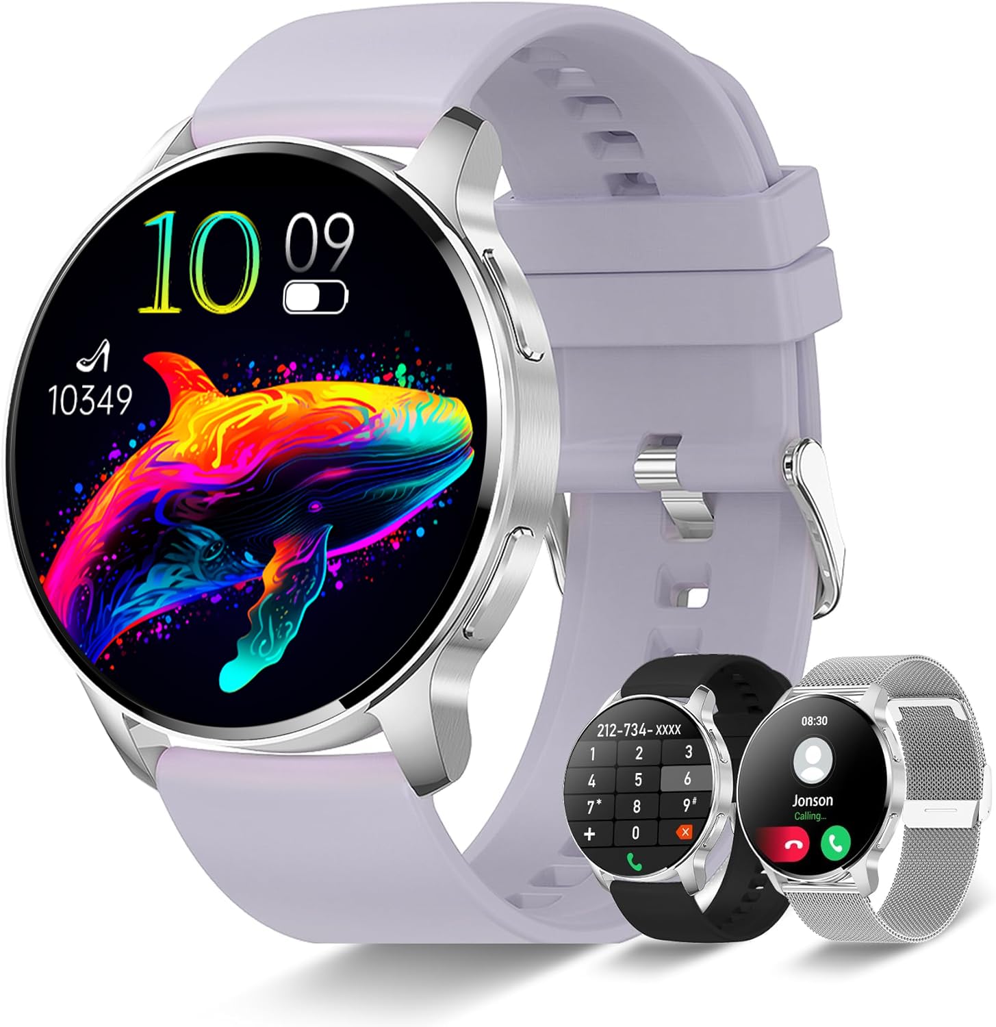 Betatree Smartwatch Uomo Donna con Chiamate e Risposta, Notifiche Messaggi, 1,32" Orologio Fitness Digitale, 20 Sportivo SpO2 Sonno Cardiofrequenzimetro, Android iOS Smart Watch Cronometro Contapassi