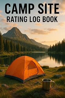 Camp Site Rating Log Book: RV motorhomes campers and Tent Camping Journal with Campground Review Pages, Amenities Checklist, and Lined Notes for Outdoor Travel Memories