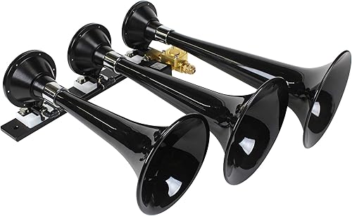 Miniatura 10 de Kleinn Air Horns SDKIT-734 Bocina de tren atornilladasistema de aire a bordo definitivo para camiones diésel Ford F-250F-350 Super Duty