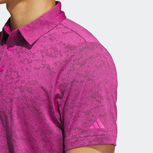 Miniatura 6 de adidas Polo de golf jacquard texturizado para hombre, Blanco