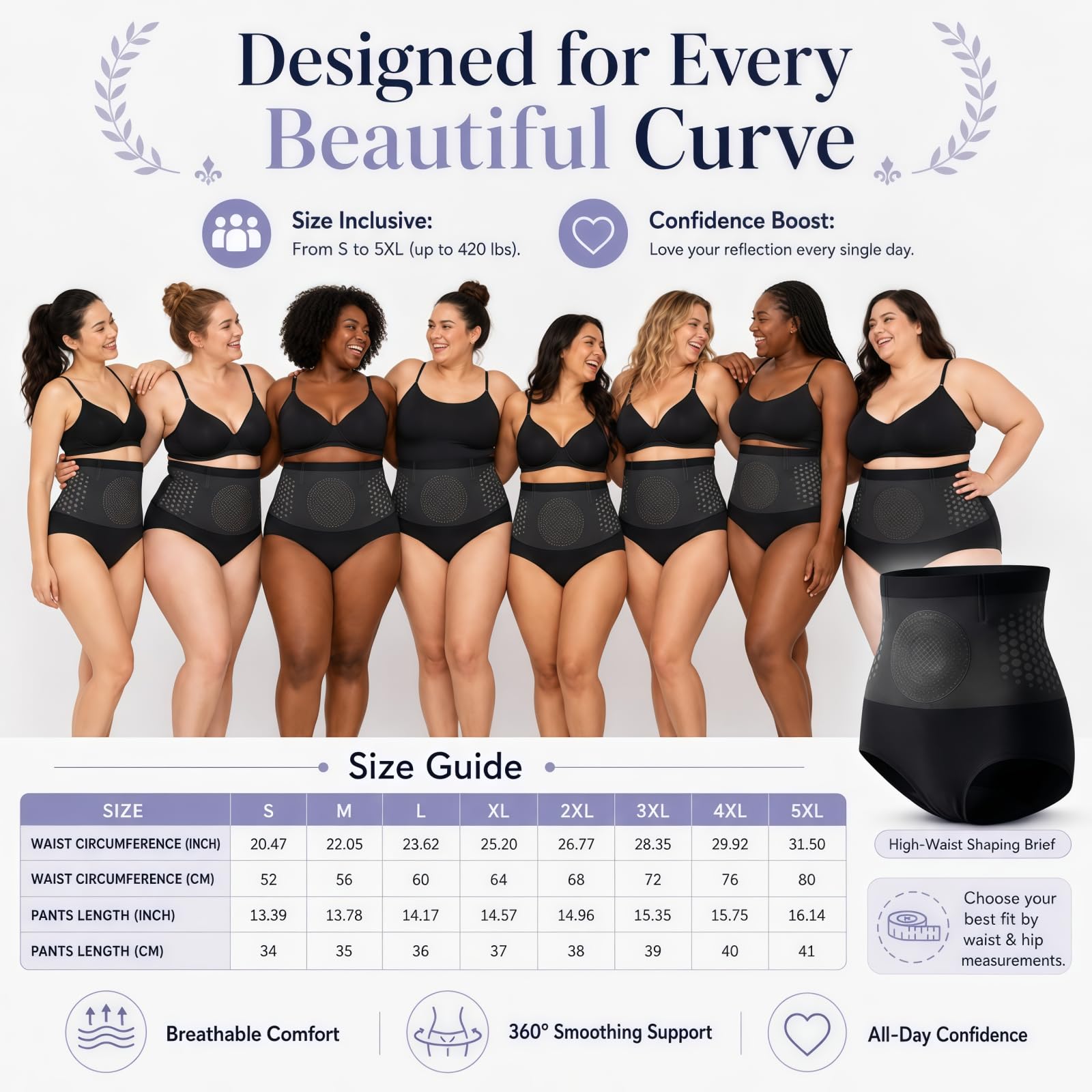 Pantalones Cortos Termogénicos Moldeadores 4-En-1 Control de Barriga Cintura Alta para Mujer