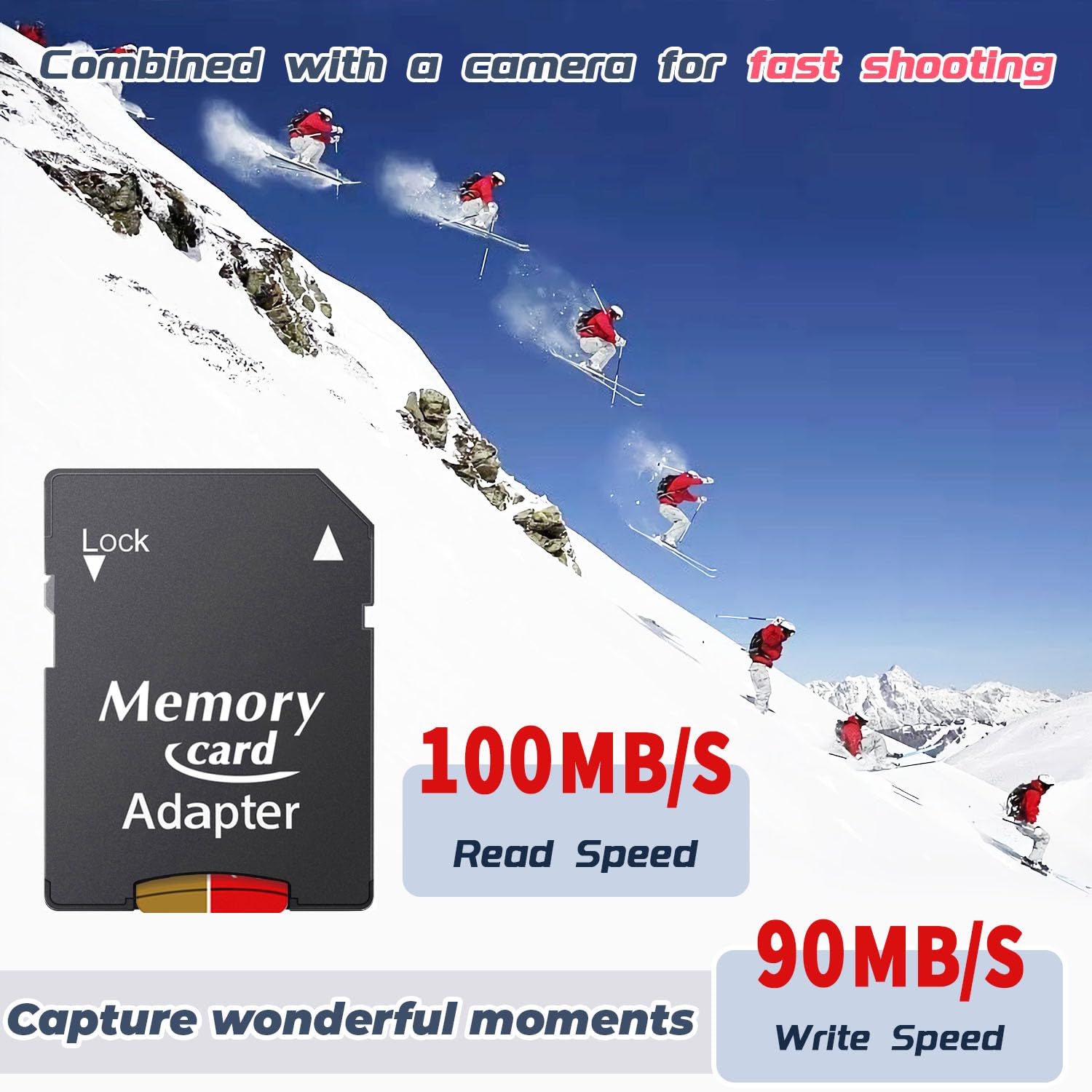 Carte TF Haute Vitesse 1024 Go - Carte mémoire UHS-I - Jusqu'à 100 Mo/s, Classe 10, U3, V30 - Idéale pour la vidéo 4K UHD et la photographie-G1024Go