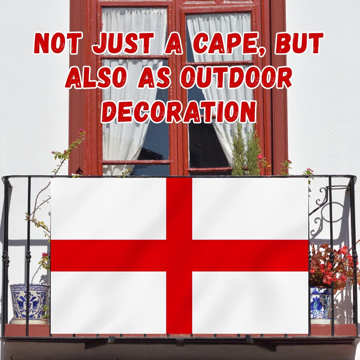 England Flag St George 5x3 Feet - Large Polyester Flag With Wearable Sleeve For World - Foto 6
