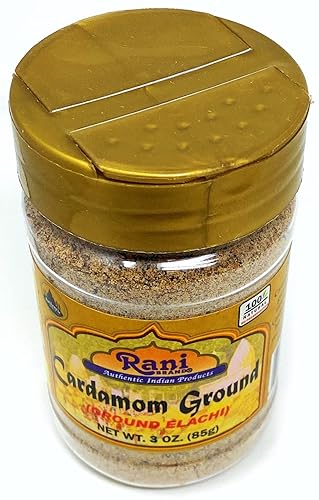 Miniatura 3 de Rani Cardamomo (Elachi) Molido, especia india en polvo de 3 onzas (3.00 oz) tarro de PET  Todo natural  Sin color añadido  Apto para gluten  Vegano