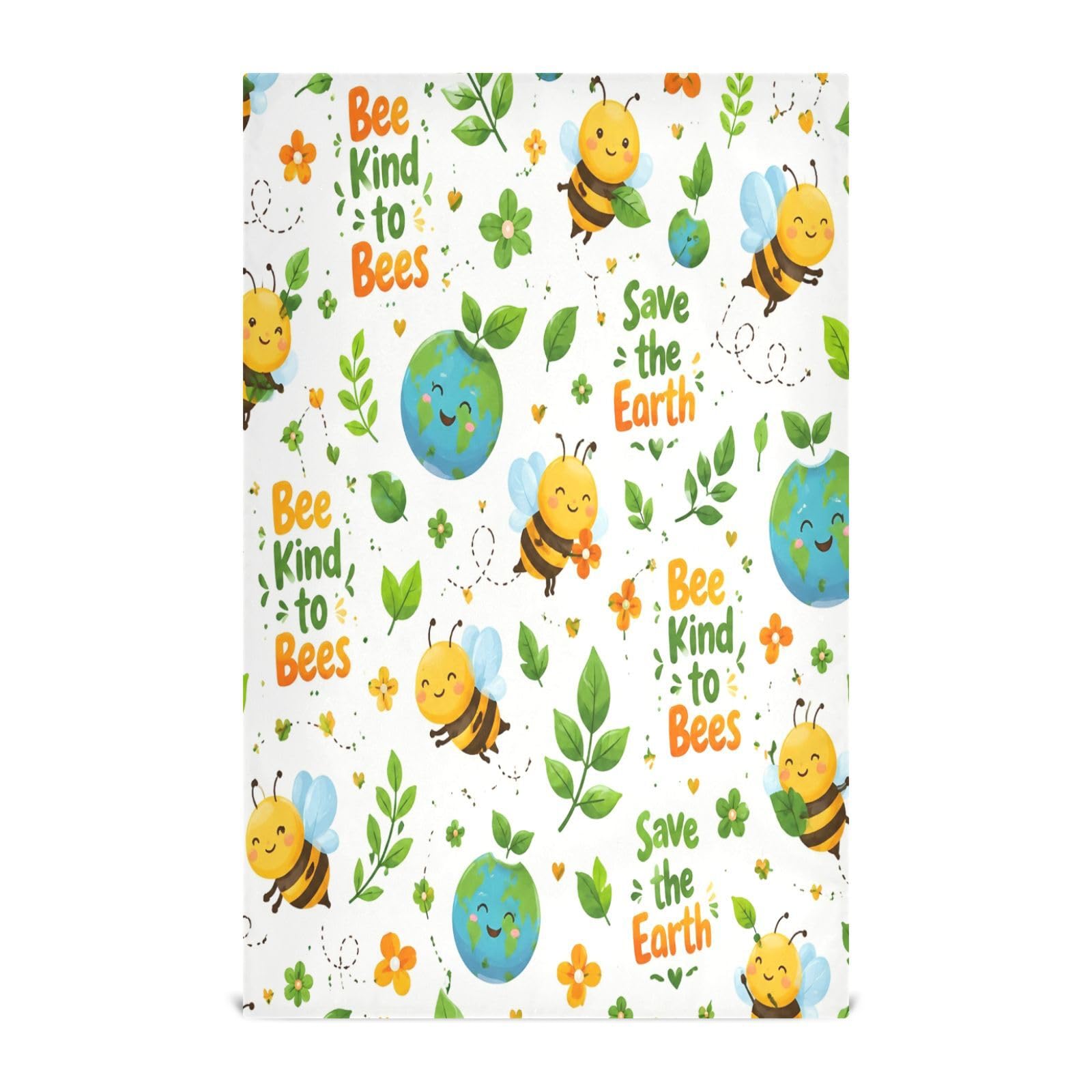 Cgiub Kind To Bees Tea Towels for Kitchen 6pcs Soft Kitchen Towels Absorbent & Quick Drying Dish Cloth for Household & Cleaning, 71.1x45.7cm
