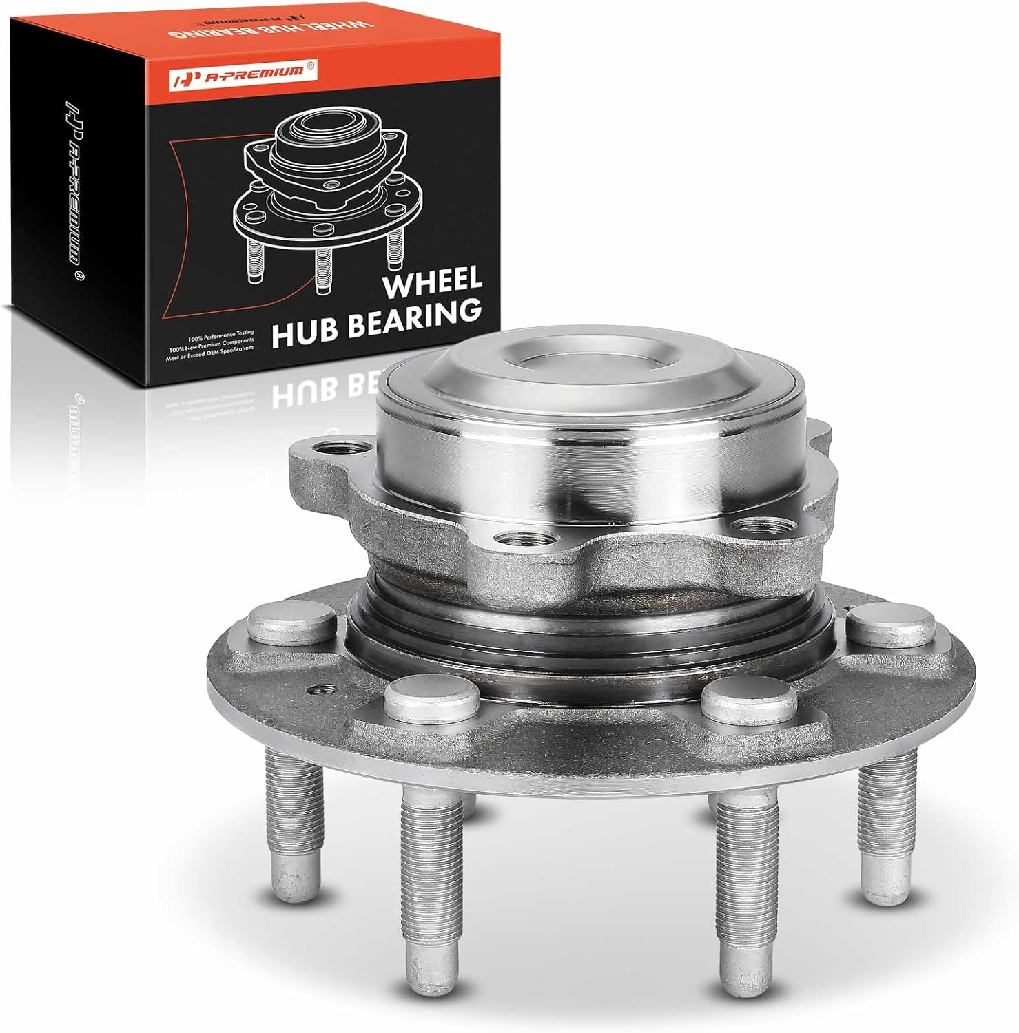 A-Premium Front Wheel Bearing and Hub Assembly with 6-Lug Compatible with Chevy & GMC & Cadillac - 2019-2022 - Silverado 1500 (LTD), Sierra 1500, Suburban, Escalade ESV, RWD Only