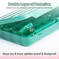 Vista 7 de Pastillero mensual 1 veces al día, pastillero para 30 días, pastillero de un mes para viajes, pastilleros de 31 días, almacenamiento mensual