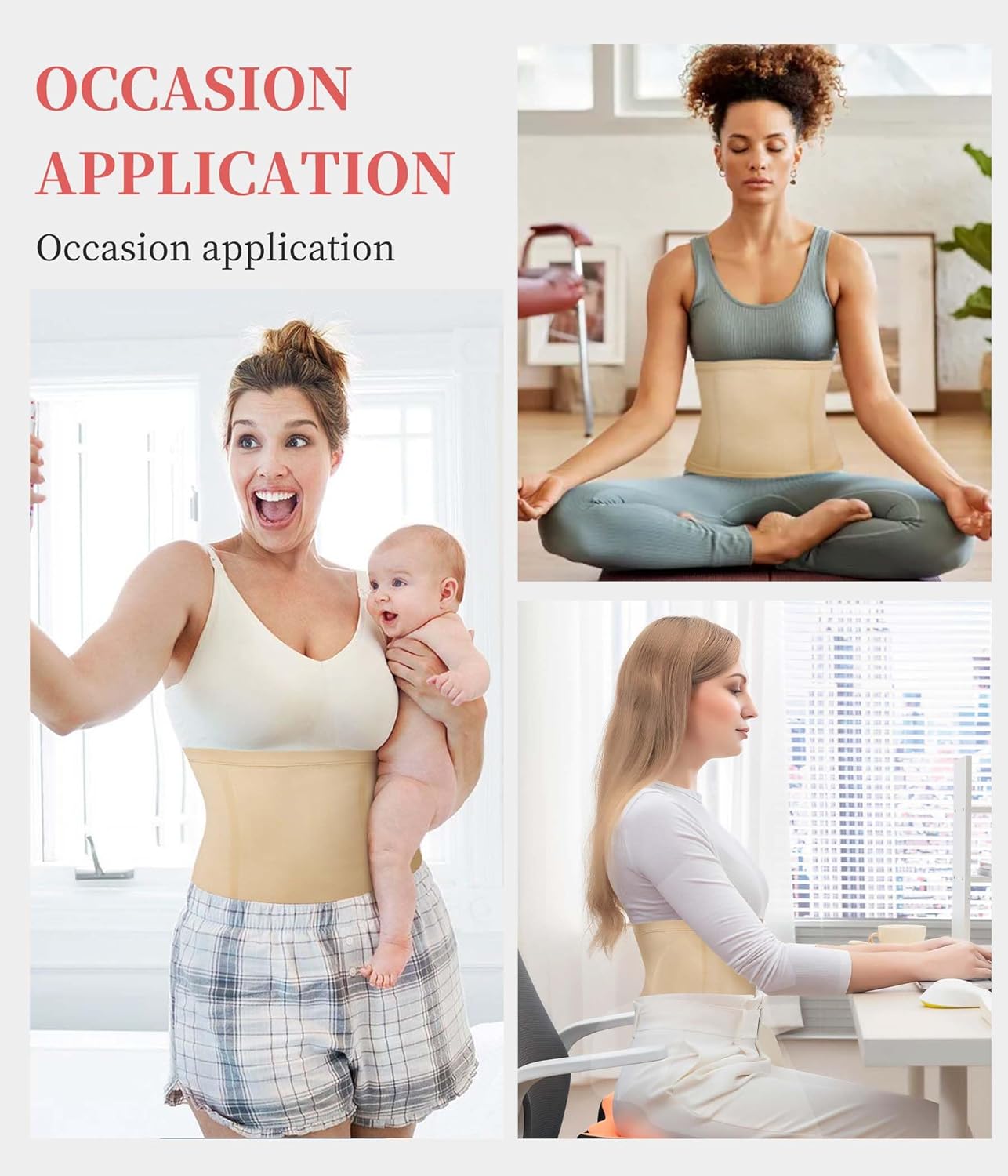 AOSBOEI Waist Trainer Shapewear Tummy Control Waist Cincher Girdle Body Shaper Postpartum Recovery Belt Belly Band Wrap - Image 5