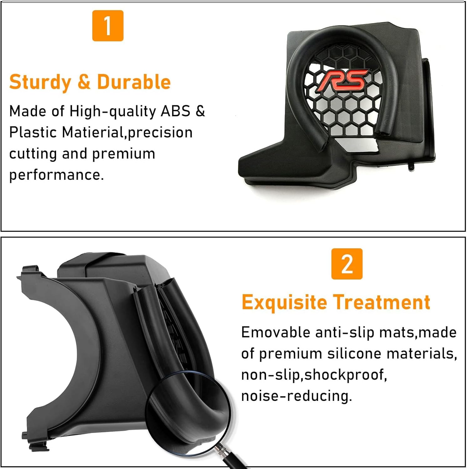 Moonlinks Compatible with 2012-2018 Ford Air Filter Intake Box,Focus RS Intake Filter Hood Cover for Focus MK3 ST Escape C-MAX Kuga 2012 2013 2014 2015 2016 2017 2018,Intake Airbox Grille Replacement