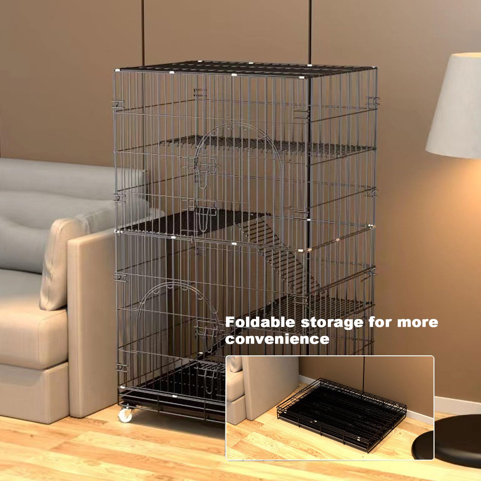 Catio, recinto per gatti da esterno, grande gabbia per gatti con tetto, amaca, ponte fai da te, cuccia per animali domestici, 1-5 gatti, box per camper, giardino, in ferro robusto, kit Catio per