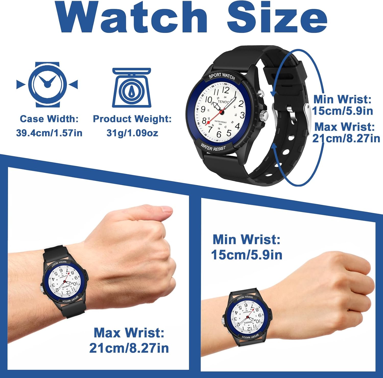 Waterproof Nurse Watch for Medical Professionals Students Women Men, Night Light, 12/24 Hour Military Time Easy to Read Dial, Second Hand Watch for Nursing Day Gifts - Image 4