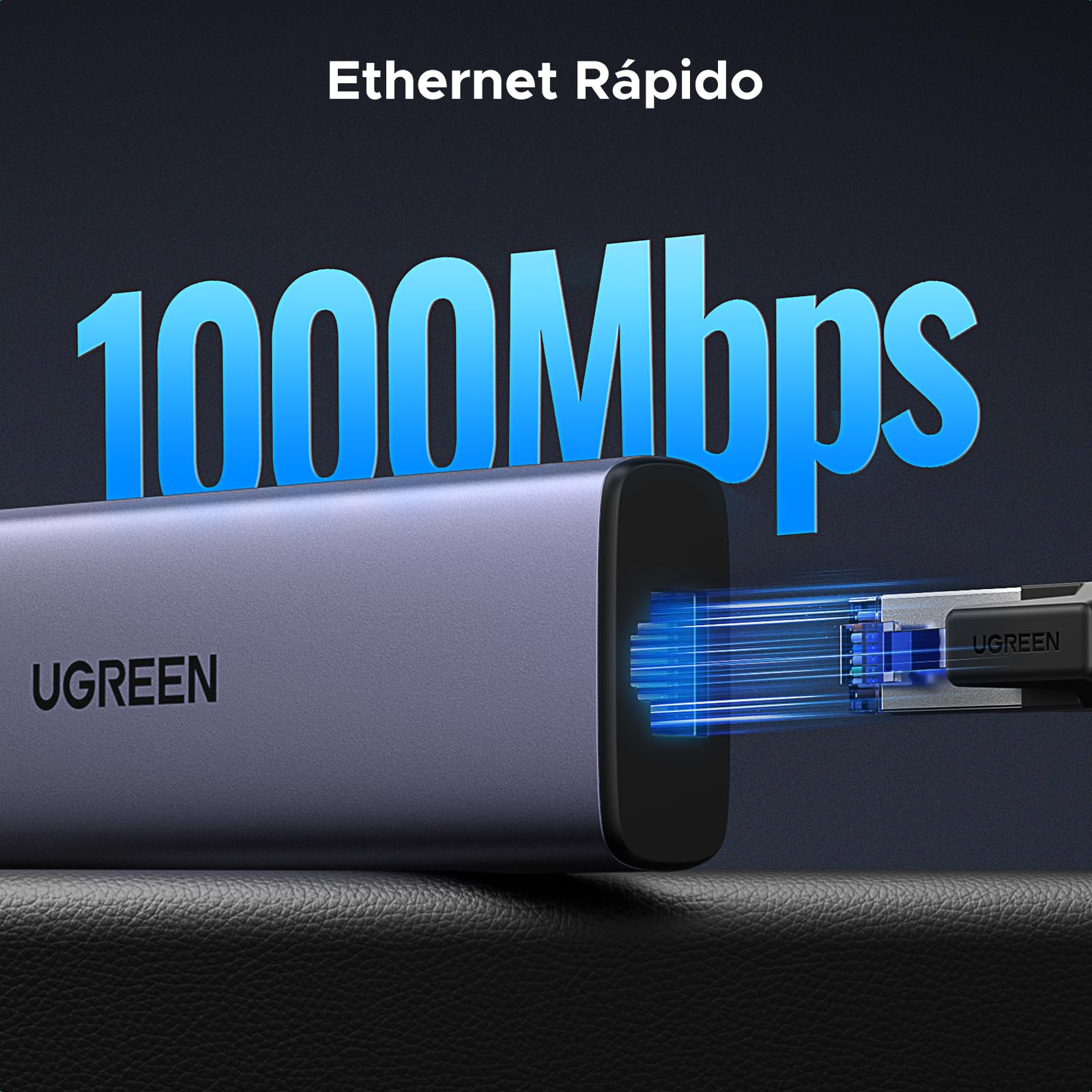 UGREEN Revodok 1061 Hub USB C Ethernet Gigabit HDMI 4K PD 100W Adaptador Tipo C Docking Station Compatible con MacBook Neo iPad Pro Air iPhone 17 Pro MAX Air Surface Galaxy S26 Ultra Tab S9