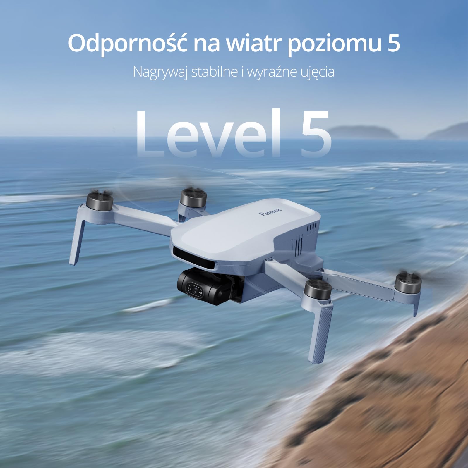 Dron Potensic ATOM 4K GPS z 3-osiowym gimbalem, transmisją 6KM FPV, śledzenie wizualne/QuickShots/, czas lotu 32 min, poniżej 249 g, siła wiatru 5, zdjęcie 12 MP, dla początkujących dorosłych