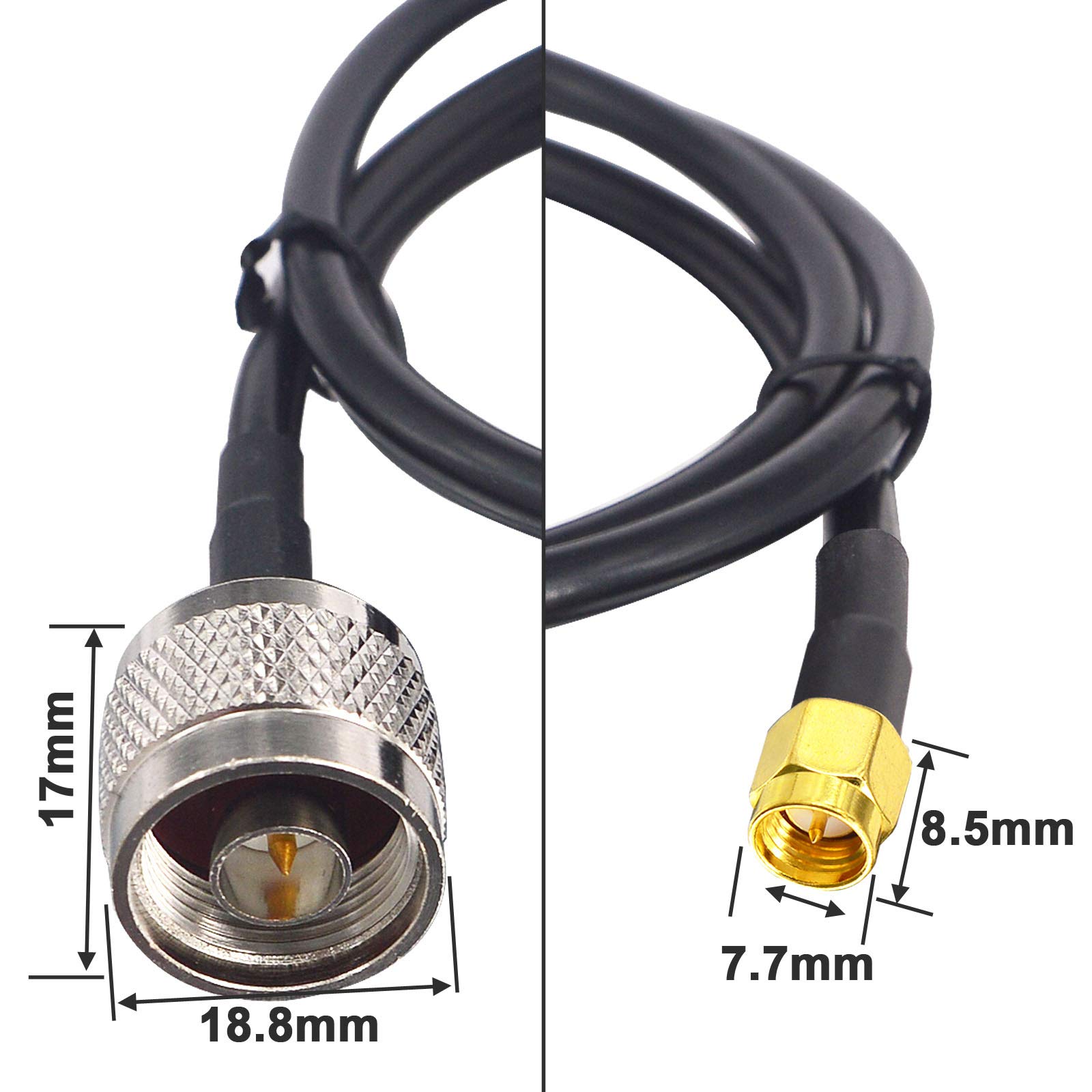 Câble d'extension à Faible Perte N Mâle à N femelle Câbles Coaxial 50 Ohm cuivre pur pour 3G / 4G / 5G / LTE/ADS-B/Ham/GPS/WiFi/RF Radio Antenne ou parafoudre 15M/49ft