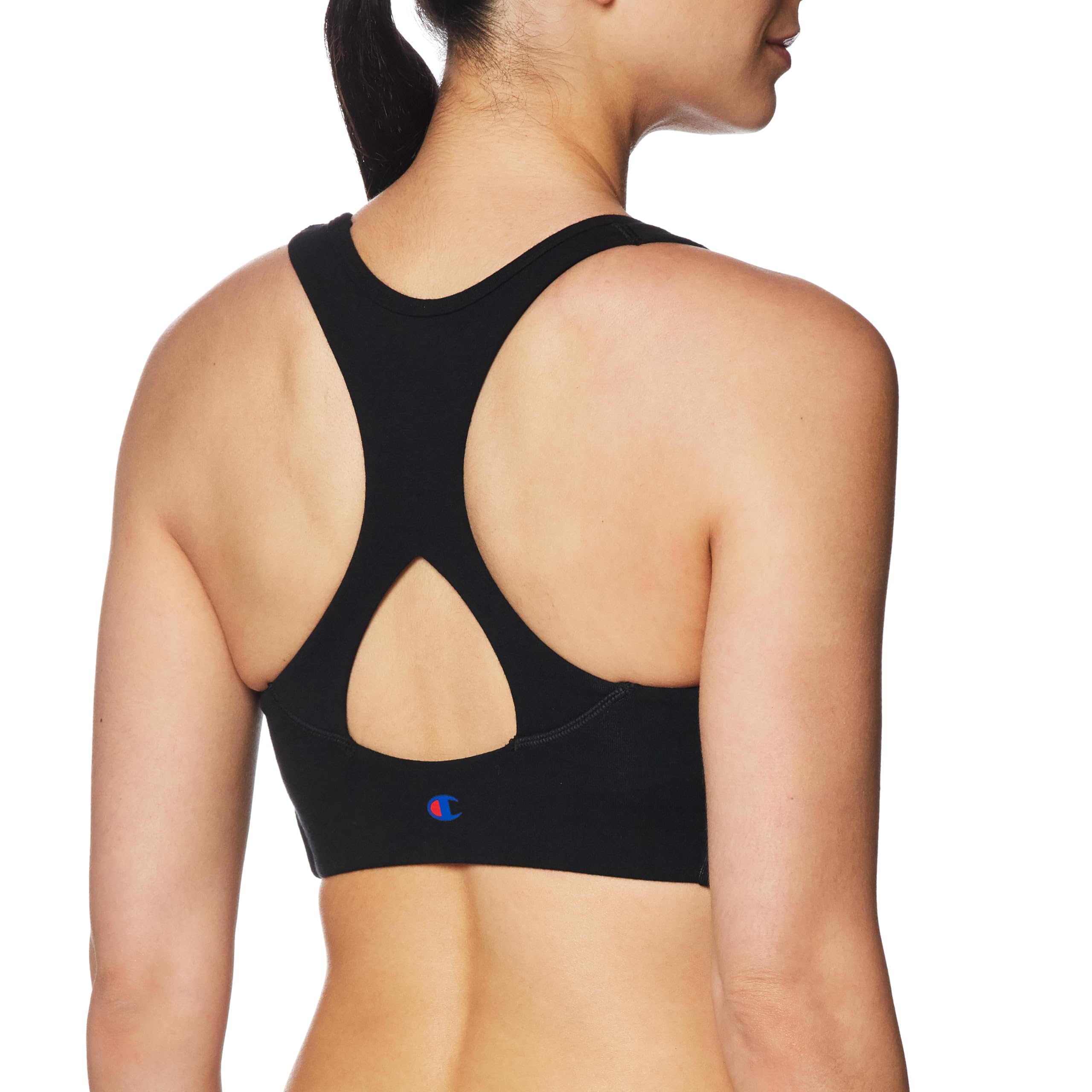 Champion El auténtico sujetador deportivo, Negro, Small