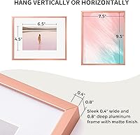 Vista 9 de Fun Memories Portarretratos de metal de 16 x 20 pulgadas con paspartú de 11 x 14 pulgadas, acabado de aluminio cepillado, parte delantera de vidrio
