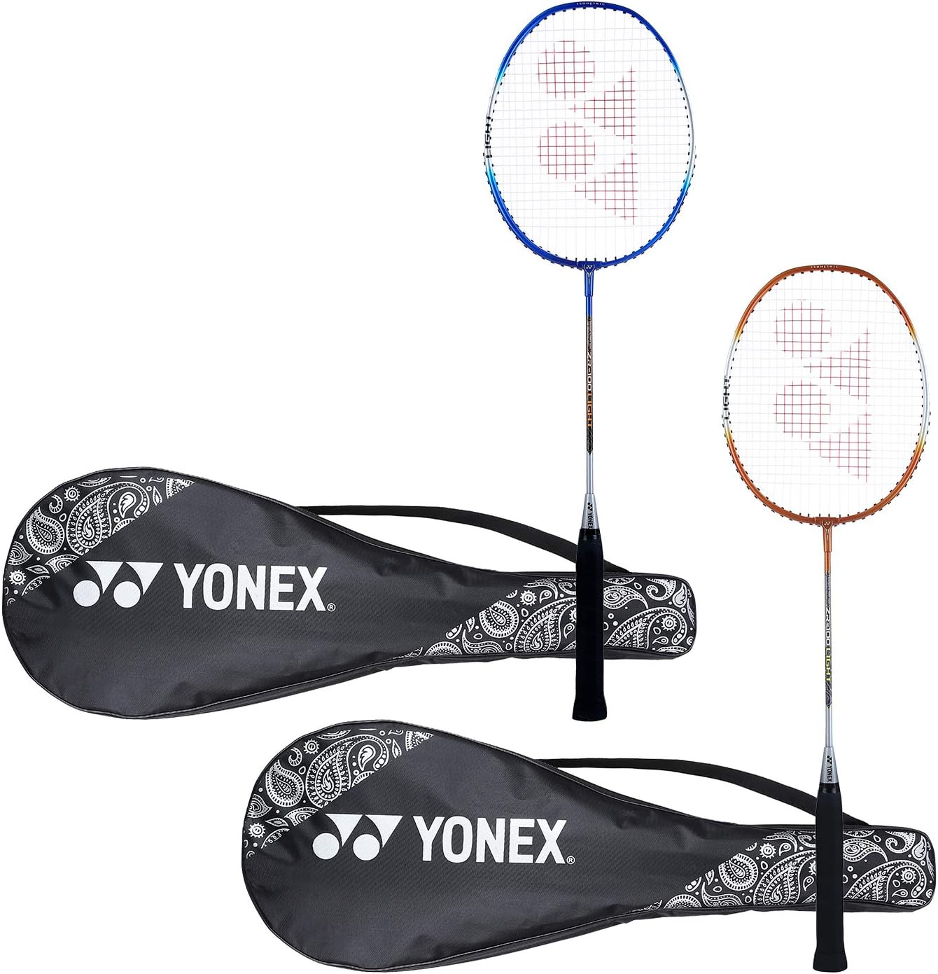 ZR 100 Light Aluminium Badminton Racquet with Full Cover, Set of 2 | Made in India