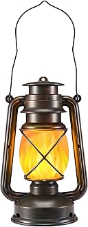 Vivid Flame LED Lantern - Outdoor & Garden Decoration, Vintage LED Flame Effect (1)