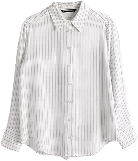 قميص بوبلين بتصميم مخطط للنساء من ال سي وايكيكي