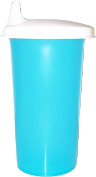 Tupperware Big Bell Tumbler Sippy Cup 10.5 Ounces Sheer Aqua Blue