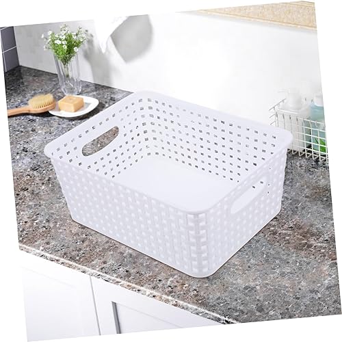 Miniatura 4 de Cestas organizadoras tejidas con borde recortado, cestas de almacenamiento tejidas, cestas de almacenamiento tejidas de plástico, cajas