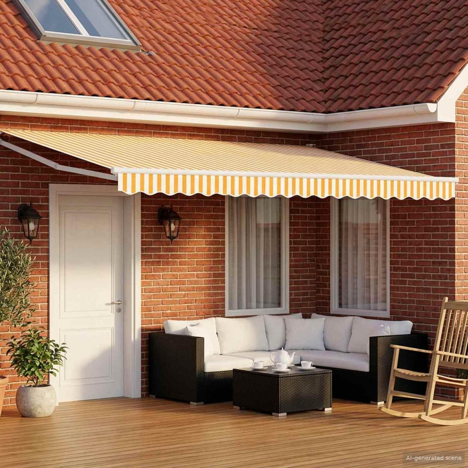 elektrische markise mit fernbedienung obi und Solarpanel, Orange und Weiß, 5 x 3 m, aus Aluminium für Terrassen und Pools, inklusive Kurbelgriff für manuelle Bedienung Garden Size:Rolled Gearstore | Skydive New Vintage Model : Enterprise Phaser