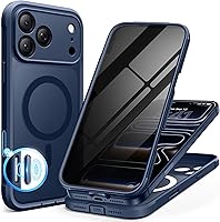 Vista 27 de BERFY Funda para iPhone Air, compatible con MagSafe, protector de pantalla de privacidad integrado y protección de cámara, cuerpo completo