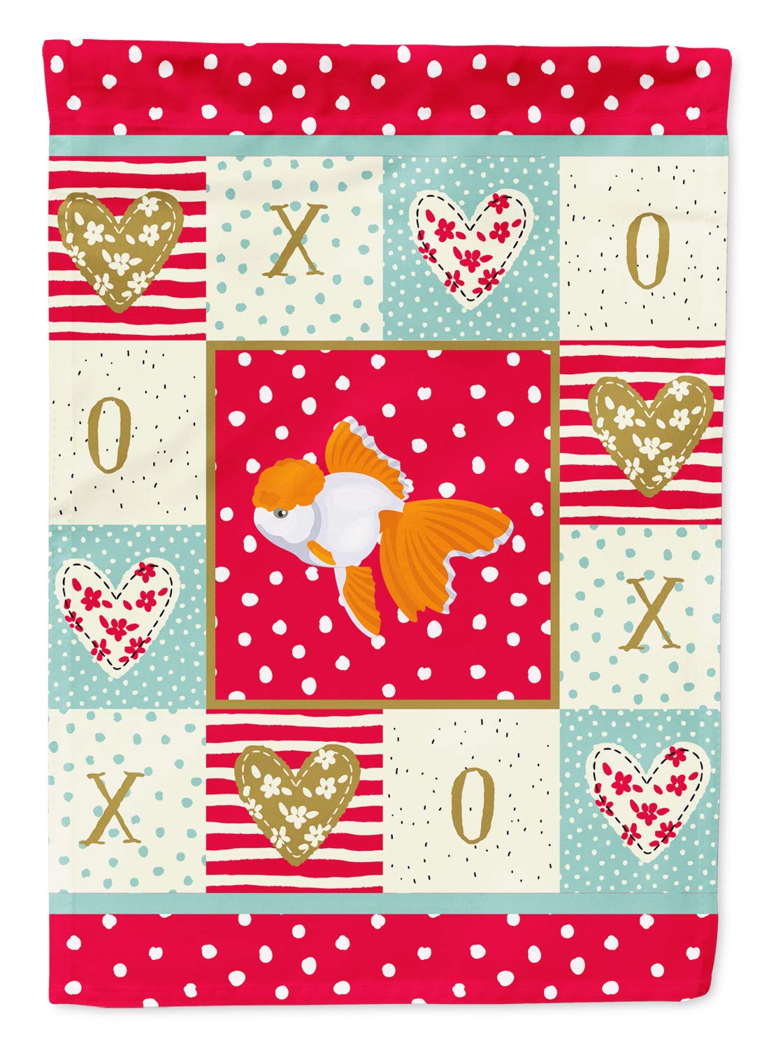 Drapeau poisson rouge Oranda CK5475GF résistant aux UV et intempéries taille S