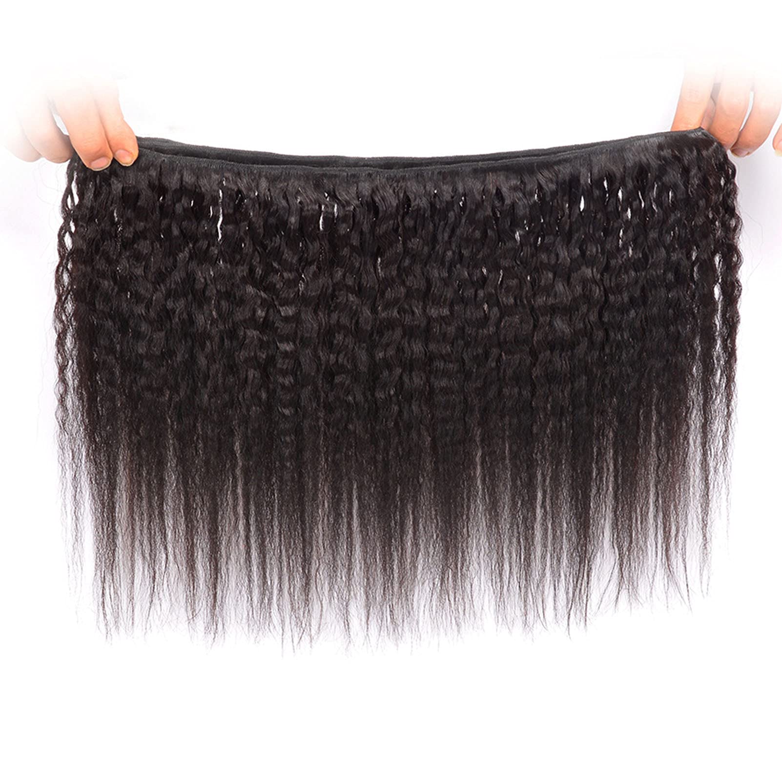 Capelli vergini peruviani crespi capelli umani lisci fasci di capelli tessere 100% estensioni dei capelli umani 8 10 12 pollici colore naturale