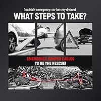 Vista 6 de TOPDC Cables de puente de alta resistencia calibre 0 20 pies 1000 amperios cables de refuerzo para batería de automóvil, cables de calibre 2/0