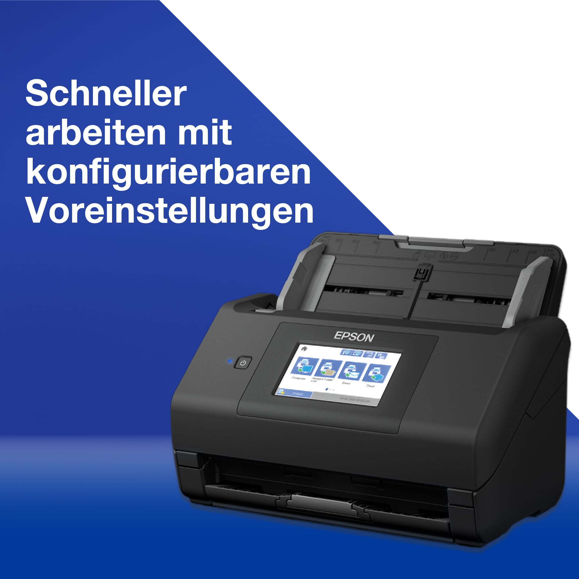 Epson Workforce ES-580W Scanner, Dokumentenscanner (scannt ohne PC, 35 Seiten BZW. 70 Bildern pro Minute, bis DIN A4, beidseitiger Scan in einem Durchgang, automatische Ausrichtung) One Size