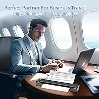 Vista 8 de Portable Printers Wireless for Travel, Wireless Thermal Printer Supports 8.5" x 11" US Letter, Small Bluetooth Inkless Printer Compatible with iOS