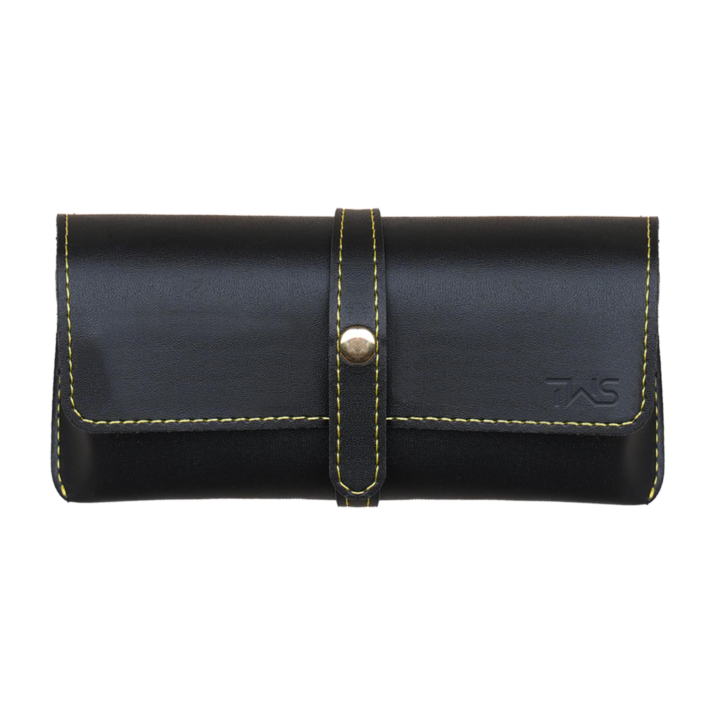 The Wallet Store Leather Eyewear Case for Men & Women Specs Cover - Black