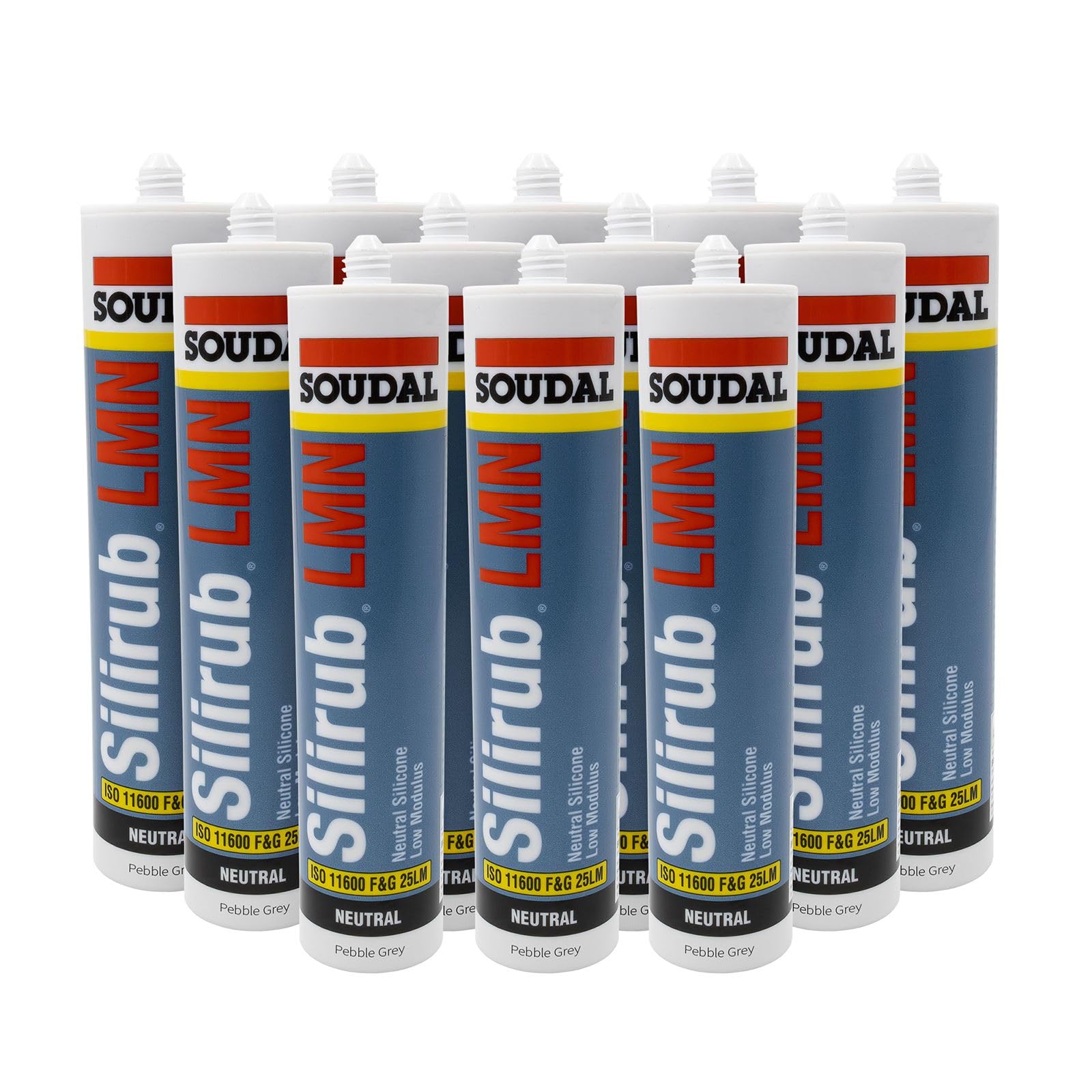 Truly Pvc Limited Pebble Grey Soudal Silirub Lmn All Purpose Silicone Low Modulus Neutral Cure (12 Pack)