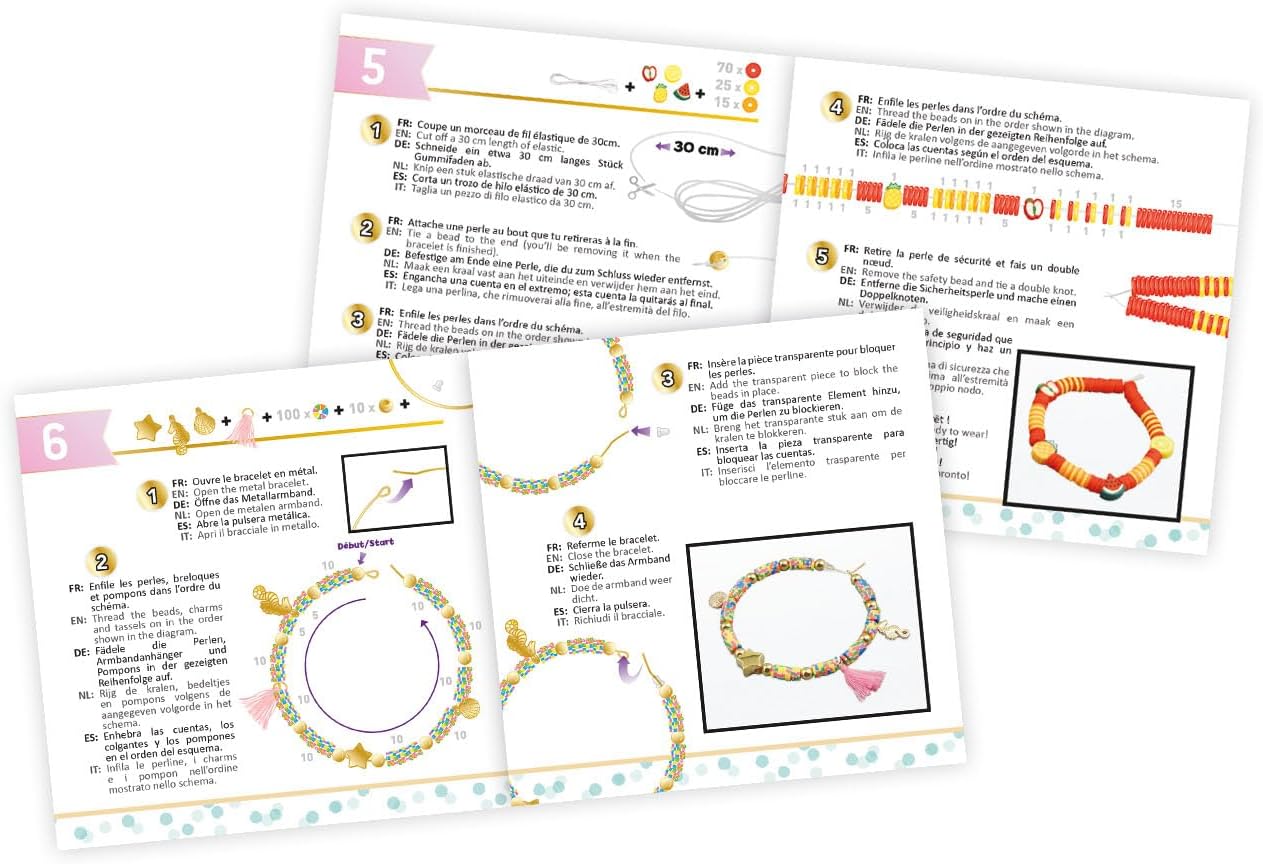 Buki BE123 - Heishi Jewelry | DIY Children's Jewelry Kit | Heishi Beads for Bracelet and Necklace Making | Creative Toy for Girls 8+ Years Old