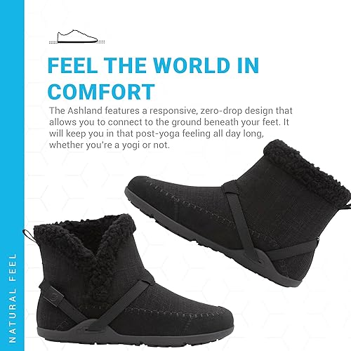 Vista 2 de Xero Shoes Ashland Womens Fall Boots, Vegan Casual Boots with a Soft Hemp Upper and a Cozy Faux Shearling Collar