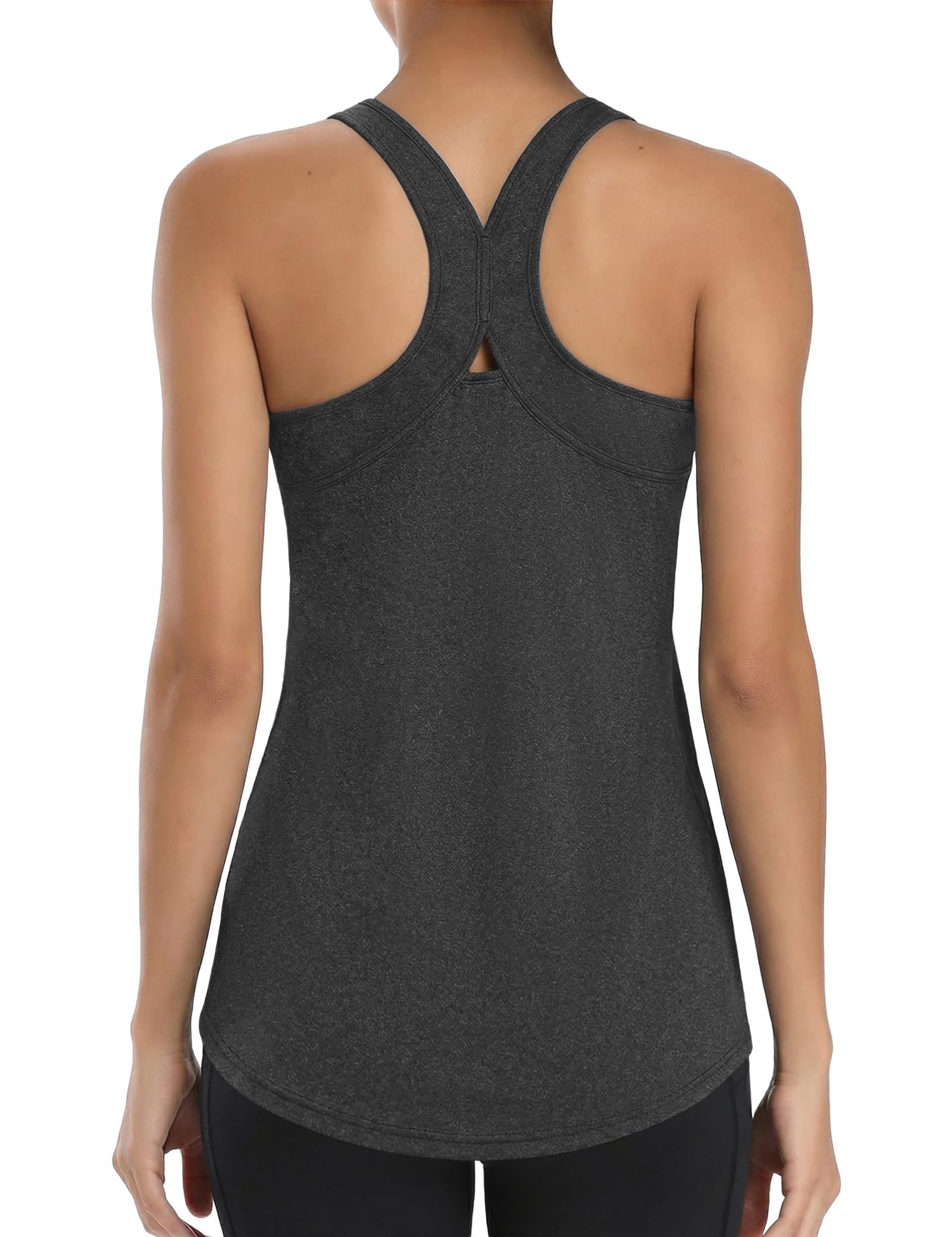 Gyabnw Camiseta Deportiva Mujer Sin Mangas Espalda Racer Top Fitness Transpirable Secado Rápido para Entrenamiento Gimnasio Running Yoga