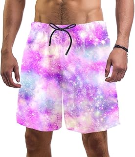 Traje de baño para hombre, de secado rápido, con forro de malla, color rosa brillante