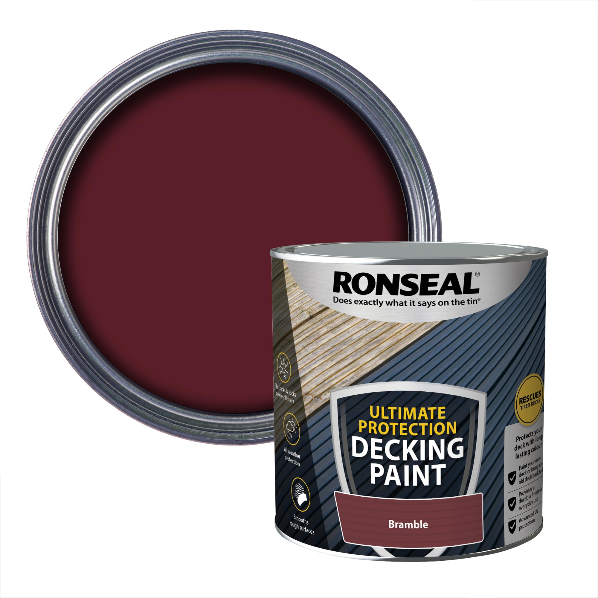Ronseal Ultimate Protection Decking Paint Â Bramble, 2.5L (39142) 5010214891429
