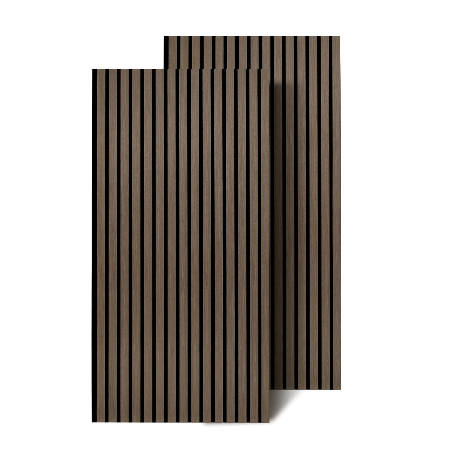 Panele akustyczne, okładziny ścienne, dekoracja ścian wewnętrznych, 3 sztuki 120 x 60 cm, grubość 2,1 cm, panele ścienne z drewna i filcu, panele drewniane orzech włoski, do dekoracji