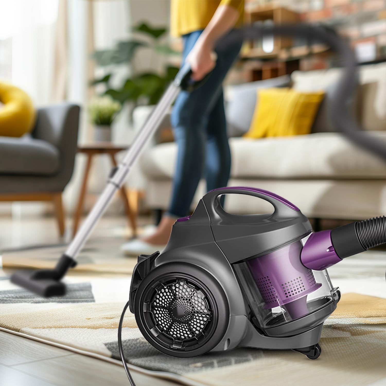 amazon basics Plastic 18kPa Bagless Cyclonic Cylinder Vacuum Cleaner | Power Suction | Low Noise | HEPA Filter | 1.5L Capacity | Accessories Included|Black 25 71tf YVFVRL. SL1500