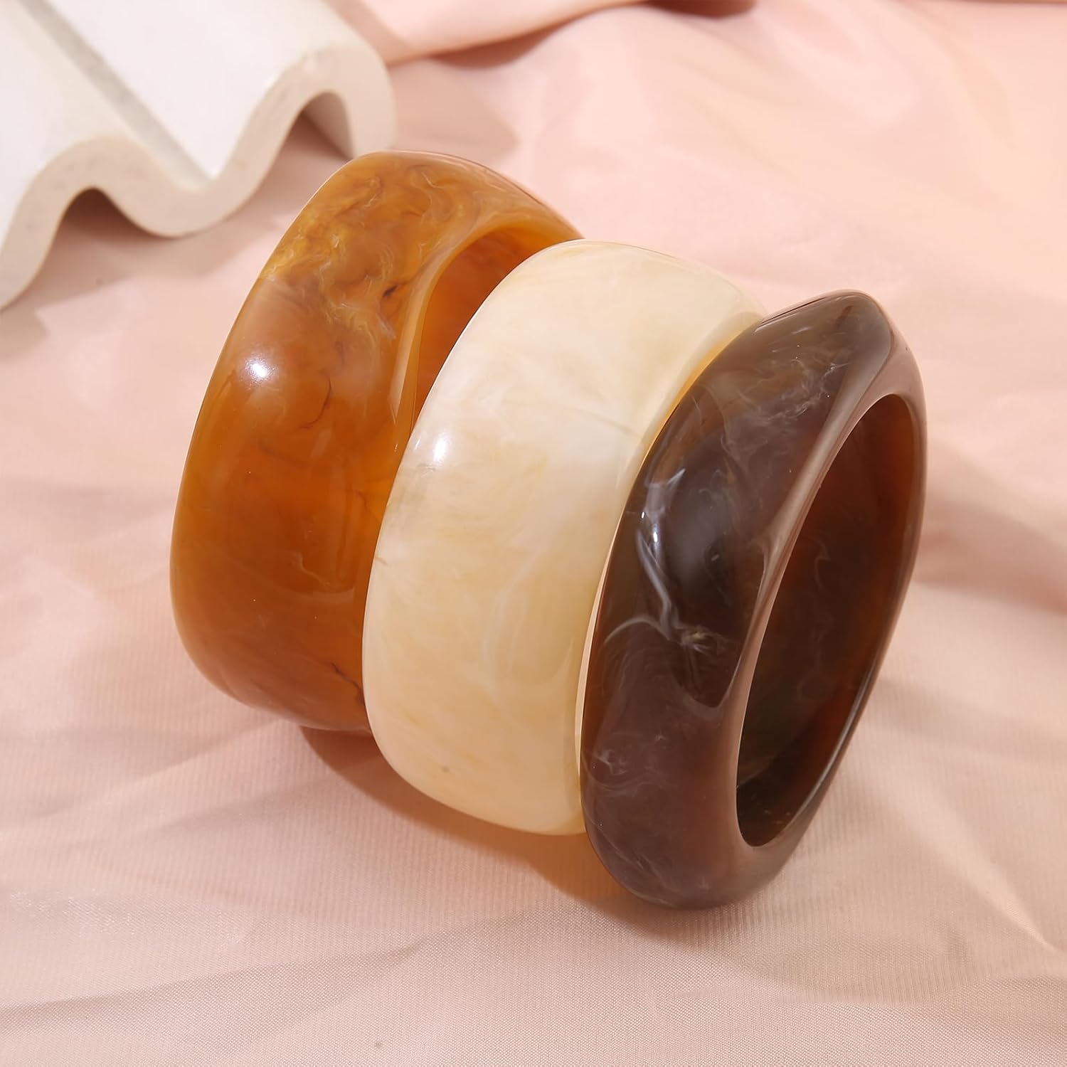 Chunky Acrylic Bangle bracelets Set for Women Colorful Statement Resin Bangles Bracelets Trendy Jewelry - Image 6