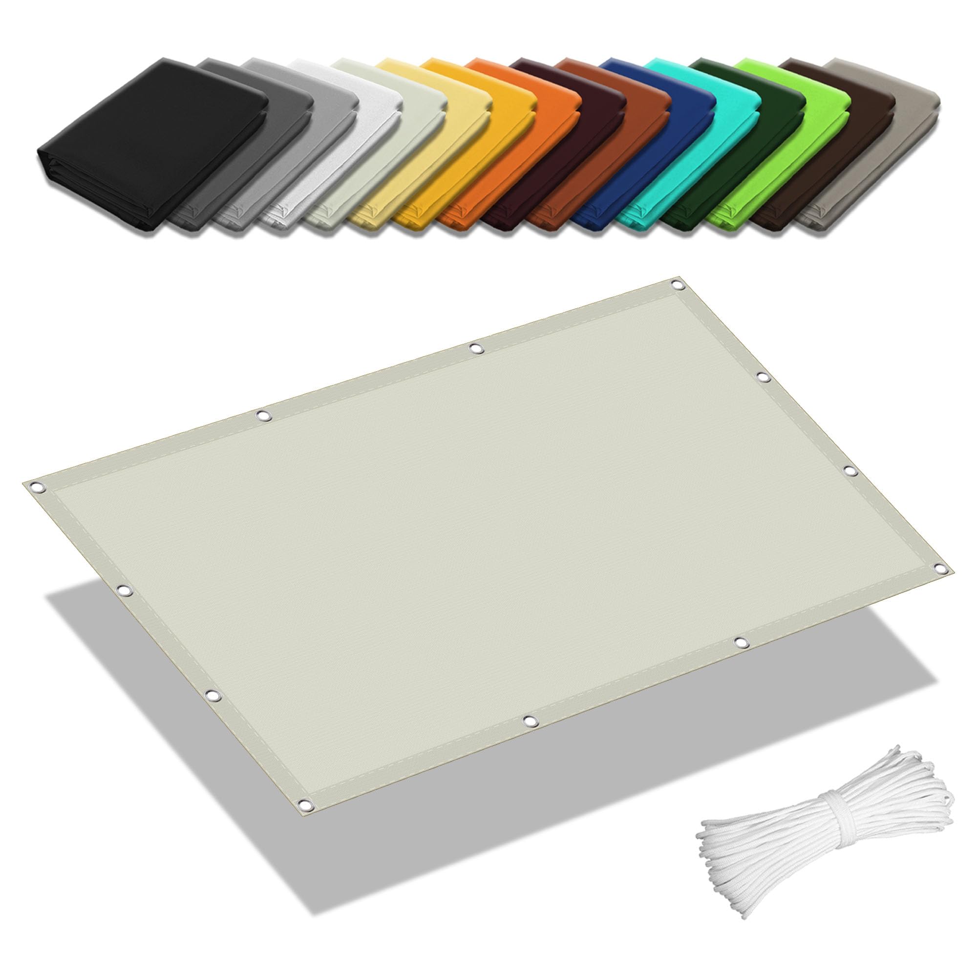 Voile d'ombrage rectangulaire étanche protection UV pour extérieur et balcon