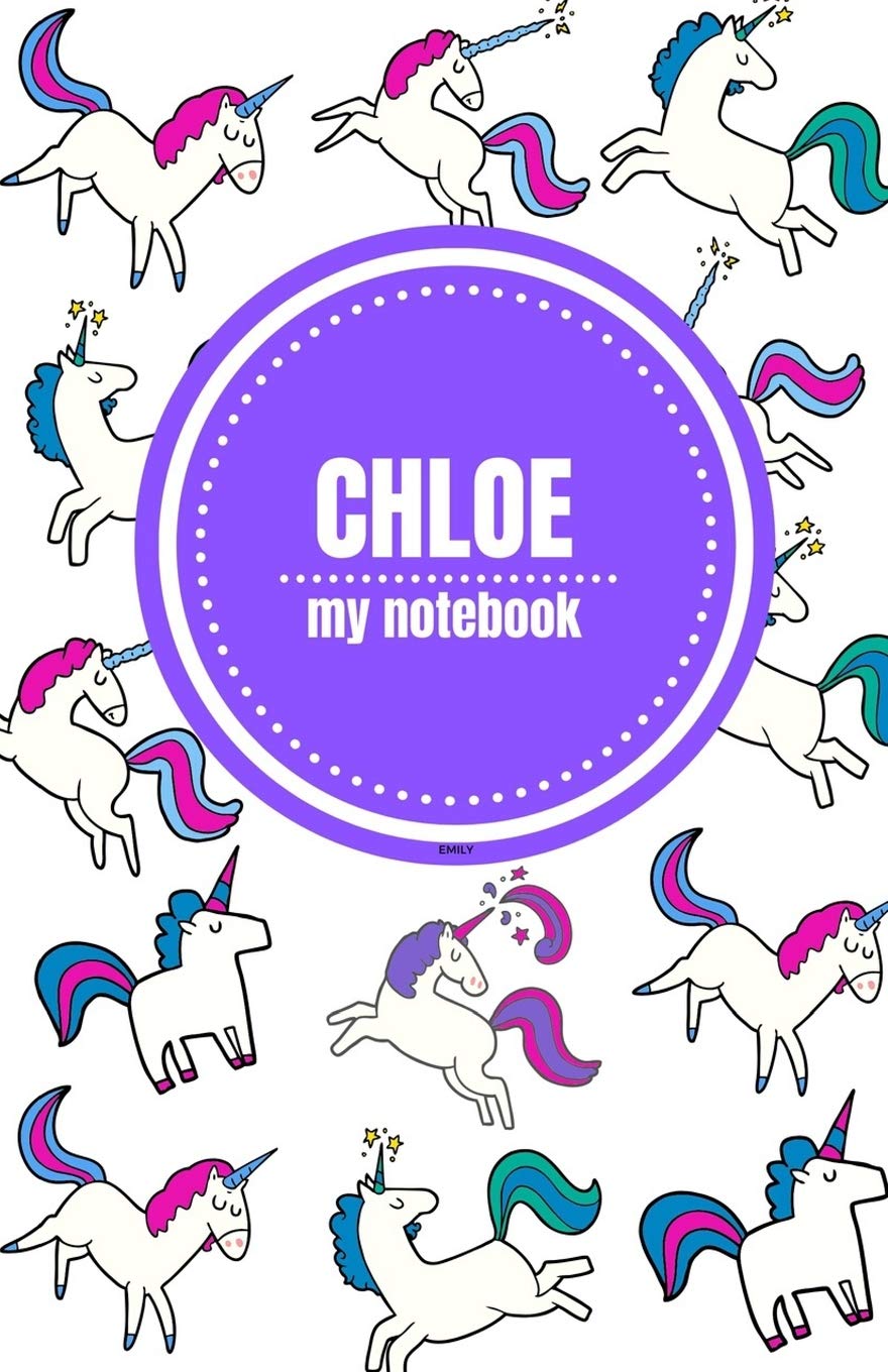 Chloe - Unicorn Notebook | Personalized Journal/Diary | Fab Girl/Women's Gift | Christmas Stocking Filler | 100 lined pages
