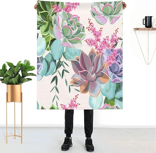 AFHYZY Manta floral 01 para mujer, suave manta de forro polar de verano de 50 x 40 pulgadas, manta ligera de viaje para cama, sofá, bonita